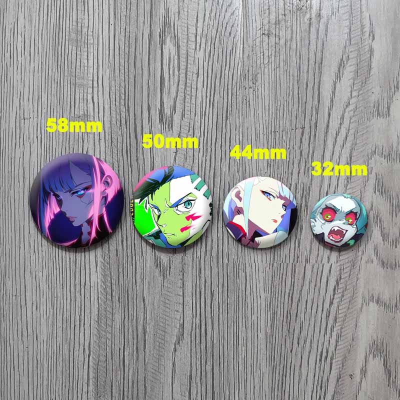 Cartoon Character Rebecca Lucy David Martinez Badge Backpack Clothes Button Collar Brooch Punk Anime Enamel Pins Jewelry Gifts