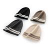 Soft Cashmere Autumn and Winter New Style Unisex Striped Casual Ear Protection Pile Hat Fashionable Knitted Hat