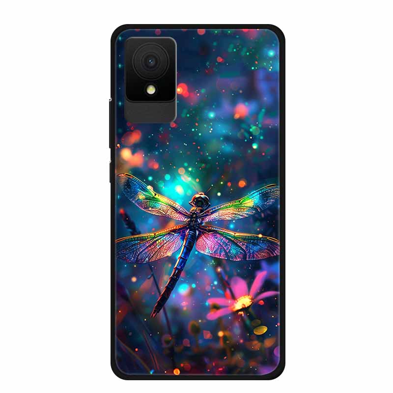 For TCL 501 Case Original Soft Silicone TPU Phone Cases Back Cover For TCL501 Scenery Shockproof Marble Painted Bumper Cute etui