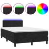 Maison Exclusive - Sommier à lattes de lit et matelas LED noir 120x190 cm velours