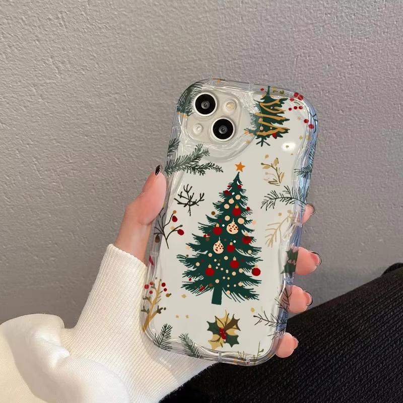 Чехол для телефона 'Рождественская елка' для iPhone 17 16 15 14 13 12 11 Pro Max XS XR 7 8 Plus SE2 16E 17Air Ударопрочный Мягкий чехол