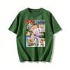 Adult and Child One Piece Luffy Growth Chart Gear Fifth  Childhood  Wanted Poster Collage Cotton TShirt