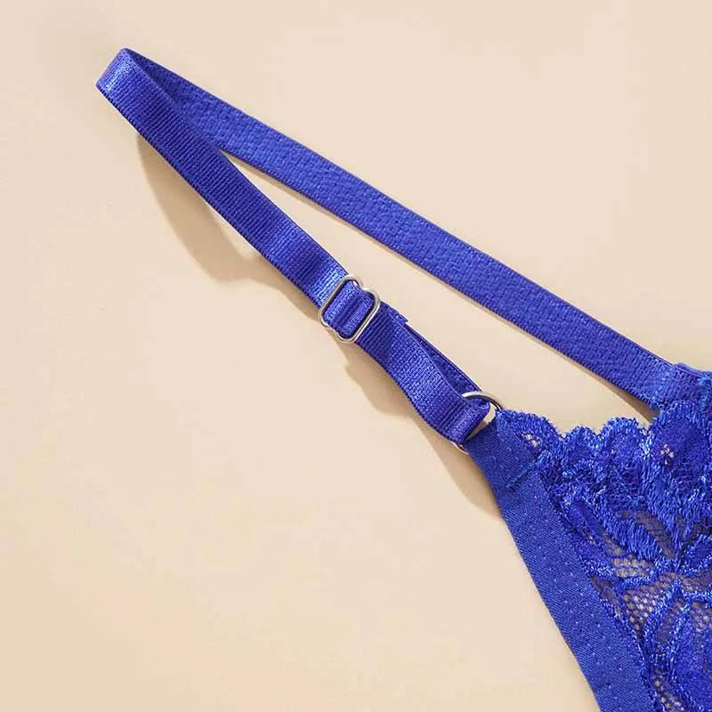 Sexy Adjustable Lingerie Women Low Rise Lace Thongs Sexy Hollow Out Underpants Female Breathable Perspective Thongs Underwear