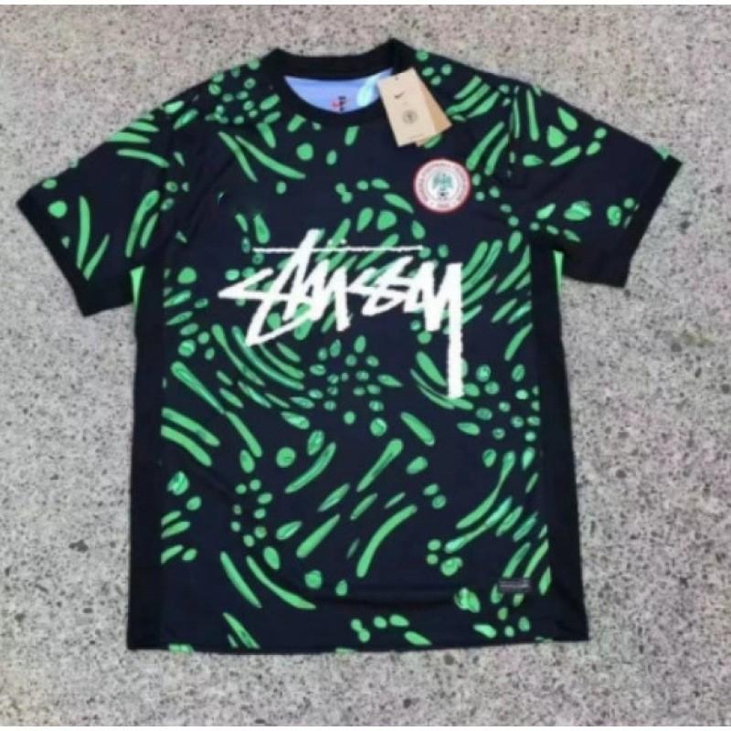 Stussy Signature Soccer Jersey Retro Brazil Argentina Portugal Football Training Shirt Men Women Short Sleeve