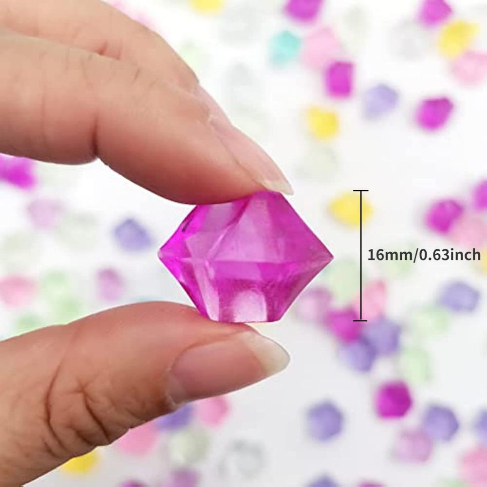 150 шт. искусственные ледяные камни, акриловые наполнители для ваз, светящиеся камни, прозрачные акриловые ледяные камни 16 х 22 мм, искусственные измельченные ледяные камни, прозрачные драгоценные камни, мрамор