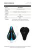 3D Ergonomic Silicone Bike Saddle Cover, High Elastic Shock Absorption, Breathable Non-Slip Cushion for Mountain Cycling