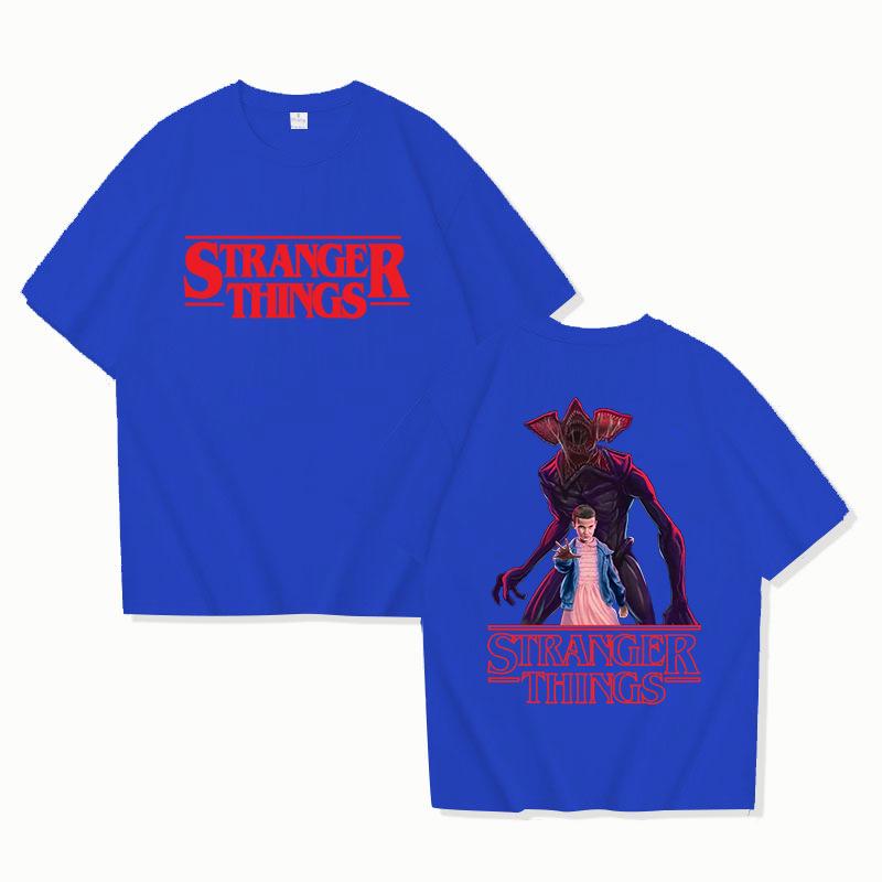 Унисекс Футболка Stranger Things с принтом - Короткий рукав, Круглый вырез, Повседневный топ