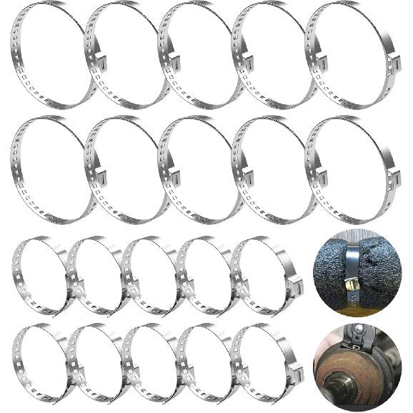 CV Boot Clamp Plier with 20PCS 304 Stainless CV Boot Clamps, 10PCS Small and 10PCS Large Single Ear Hose Clamp, Drive Shaft CV Axle Boot Clamp