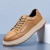 Men's Shoes 2024 New Shoes Low-top Spring and Autumn Retro Casual Leather Shoes Men's Trend Thick Baseplate Shoes