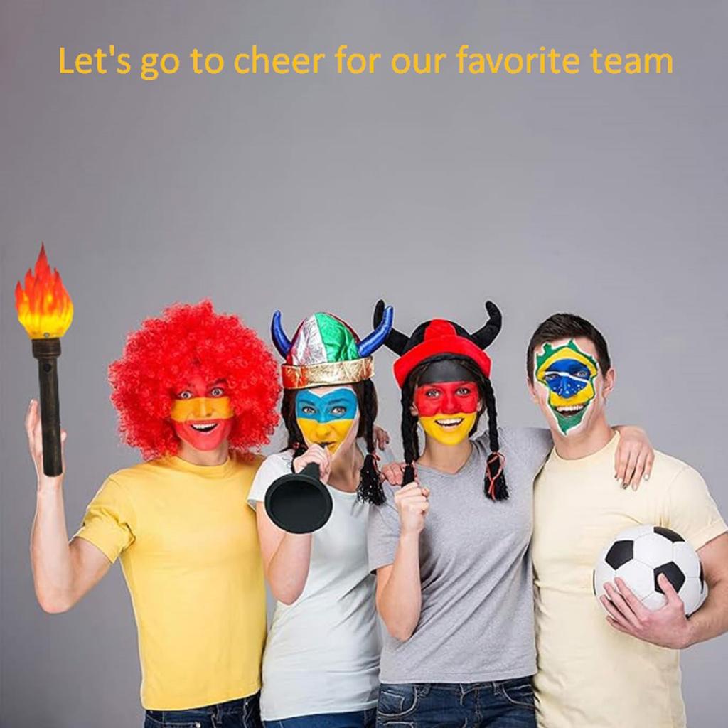 Handheld Torch Prop LED Light,18.05inch Long,Realistic Flame Torch For Games Themed Party Camping Halloween Easter,Resin Lampshade And Retro Handle