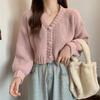 Women Sweater Cardigan V-Neck Button Up Casual Knit Sweater Coat Sweet Cardigan Coat For Women Autumn Winter
