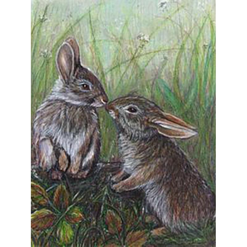 Rabbit DIY 5D Diamond Painting Full Round Drill Animal Diamond Embroidery Cross Stitch Mosaic Kits Wall Art Home Decor Gift