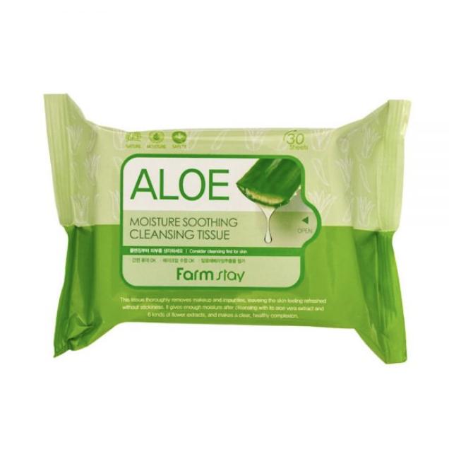 FARM STAY Aloe Moisture Soothing Cleansing Tissue (3 Options)