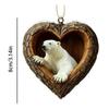 Christmas Ornaments 2D Acrylic Fox Eagle Birds Ornament Woodland Hanging Pendant for Xmas Tree Home Party Decor