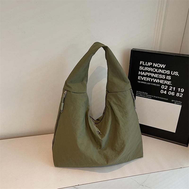 Literary Style Retro Casual Shoulder Bag 2025 Autumn New Lazy Style Tote Bag Shoulder Underarm Canvas Bag