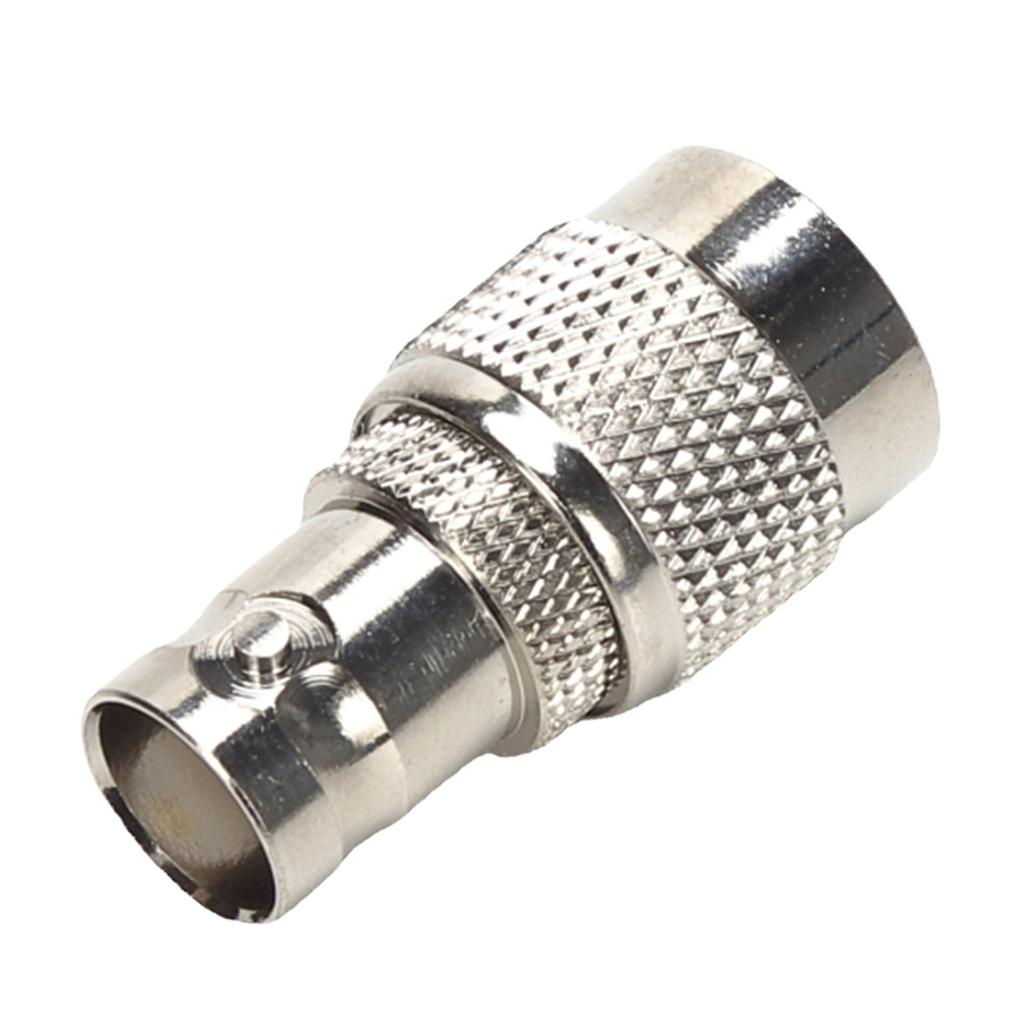 Metal Connector TNC Male to BNC Female Converter RF Coaxial Adapter Silver for Laboratory and DIY Electronic Projects