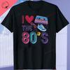 Funny 80s Retro Cotton Tee Clothing Vintage T Shirt Camisetas 1980s Party Gift Turntable Cassette Retro Style Oneck TShirt