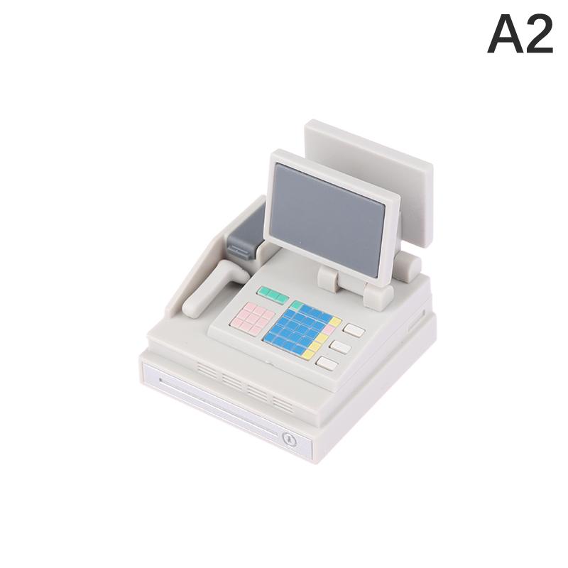 1Set Doll House Scene Decoration Supermarket Store Card Machine Scanner Model Toy
