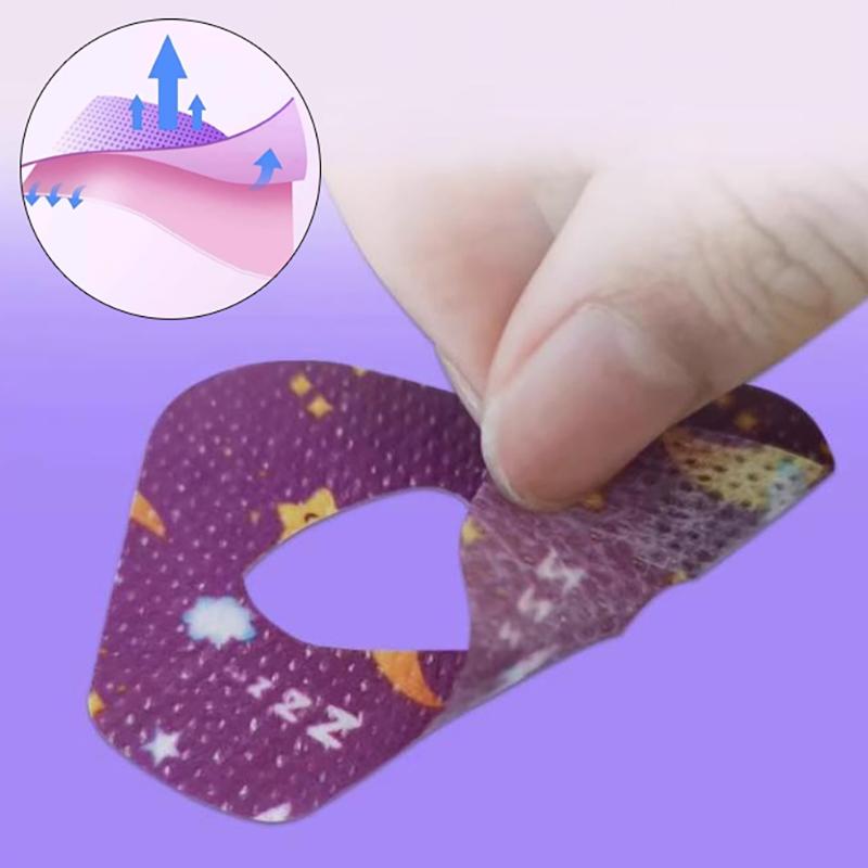 30 шт./кор., наклейки против храпа для детей, наклейки с закрытым ртом для сна, пластырь для коррекции дыхания, пластырь для закрытия ортеза, лента