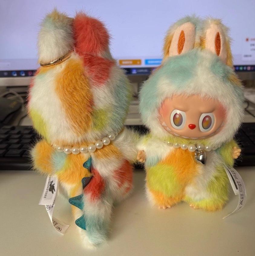 Кастомная кукла Labubu ZIMOMO: Маленький Вождь Розовый Ангел-Бабочка Подарок