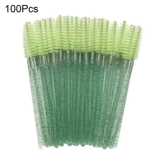 100 шт./флакон Одноразовые палочки для туши Щеточка для ресниц Искусственный кристалл Спули для бровей Щеточка Портативный аппликатор для макияжа ресниц Инструменты