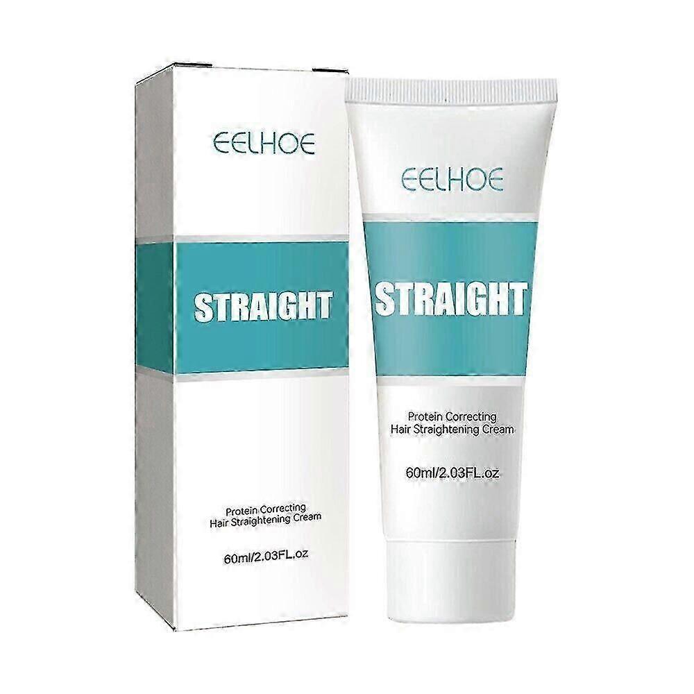 1-3PCS EELHOE Protein Straightening Hair Cream for Smoothing Fury Splitting Repairing Damaged Hair Non pulling Straightening Hair Care
