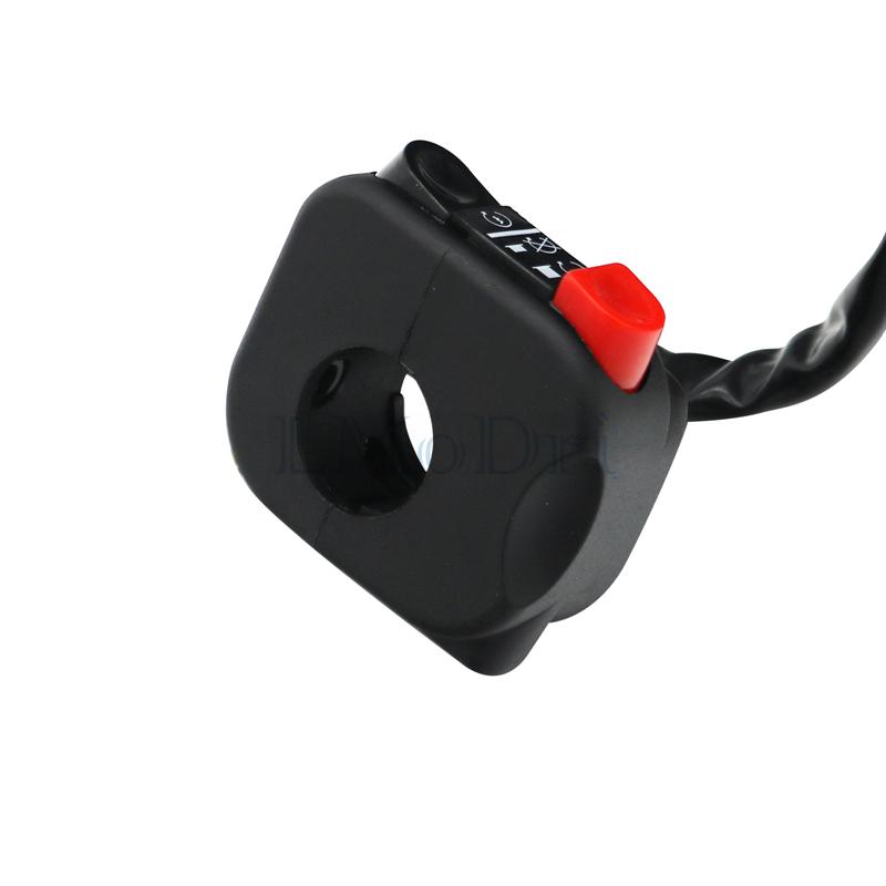 LMoDri 22 мм 7/8 "руль мотоцикла, светодиодная фара, лампа включения, выключения, управление электрическим запуском, звуковой сигнал, опасность