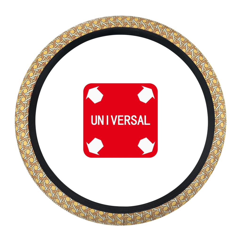 Чехол на руль автомобиля Эластичный Дышащий Кожаный чехол на руль с геометрическим принтом для автомобиля General Motors