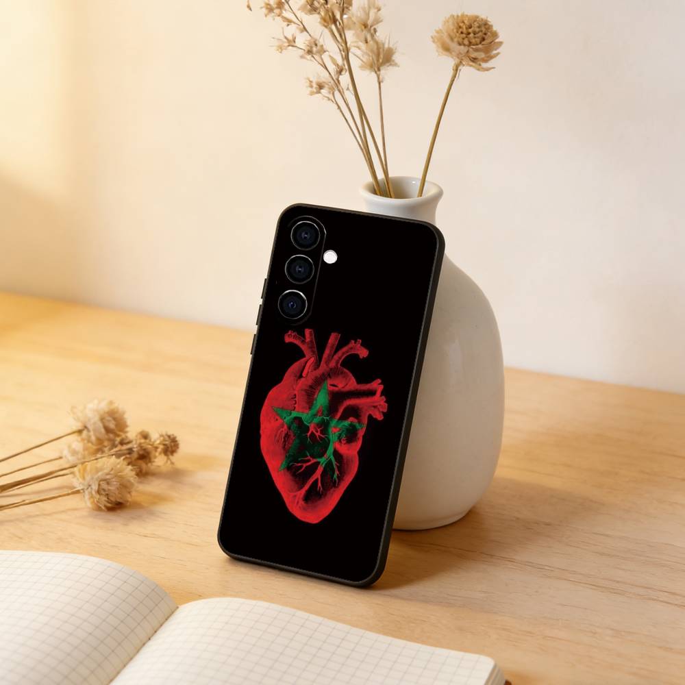M-Maroc Morocco Flag Phone Case For Samsung Galaxy A73,A72,A71,A70,A53,A52,A51,Others Soft Black Cover