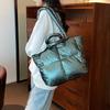 Large-capacity Bag Women's 2024 New Summer Versatile Simple Shoulder Bag Texture Portable Class Commuter Tote Bag