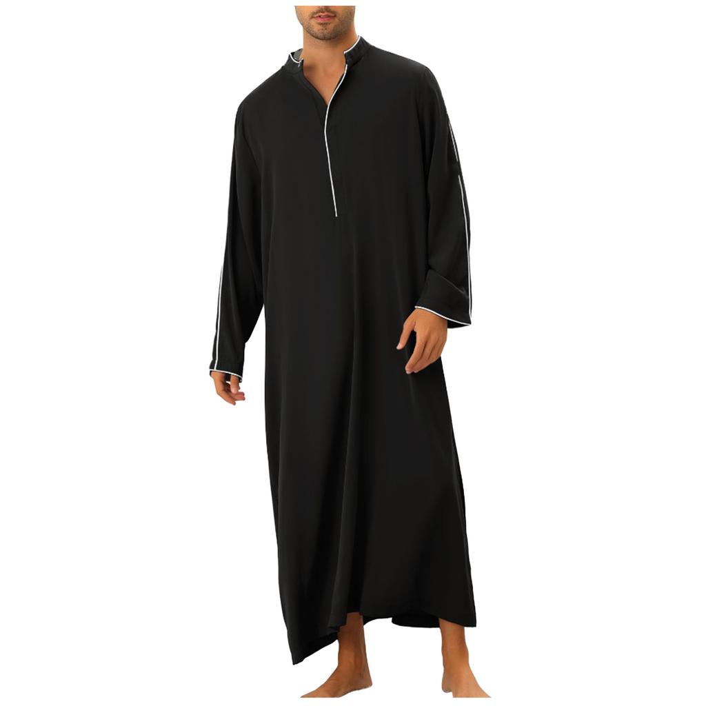 Men's Muslim Clothing Robe Dubai Long Dress Ethnic Clothing Pullover Casual Wear