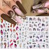 Наклейки для ногтей, красочные мраморные бабочки, дизайн, клейкий слайдер, наклейки для дизайна ногтей, маникюрные украшения