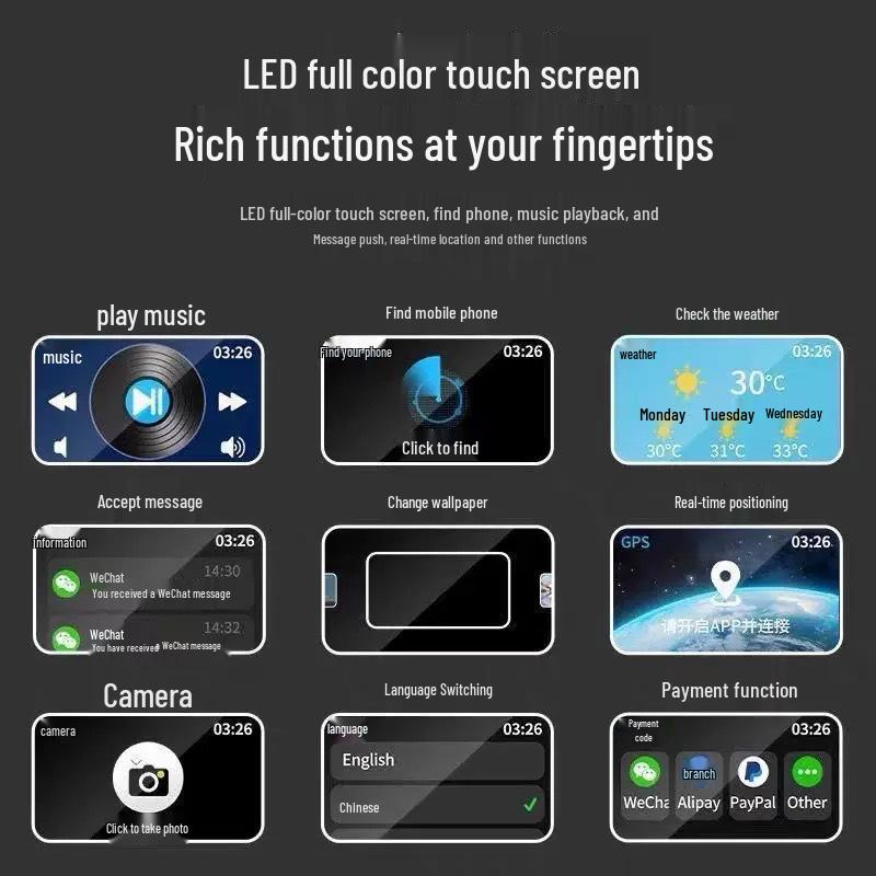 A9Pro Bluetooth 5.4 TWS Внутриканальные наушники с ANC и Цветным Сенсорным Экраном
