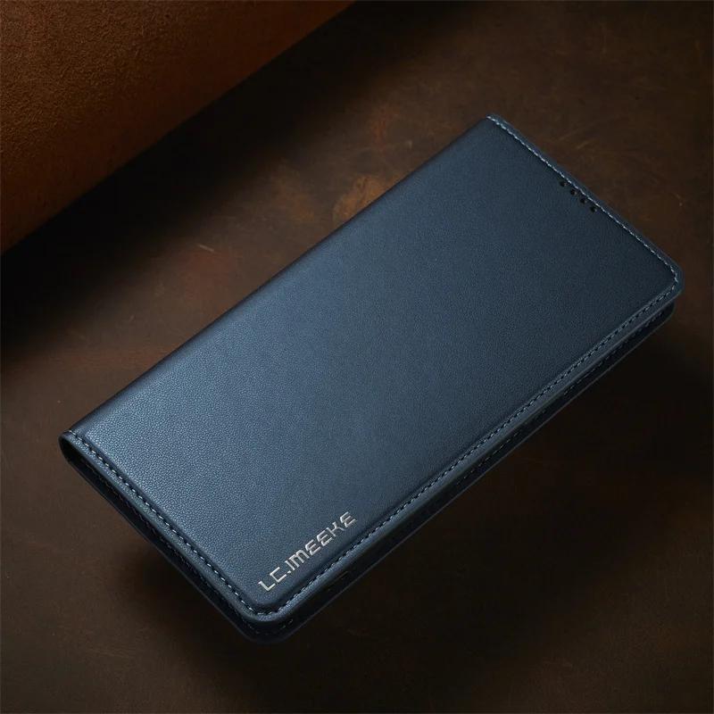 Магнитный чехол-книжка из кожи для Samsung Galaxy S25 S24 S23 S22 S21 A14 A15 A34 A35 A52 A53 A54 A55 Чехол-кошелек с отделением для карт