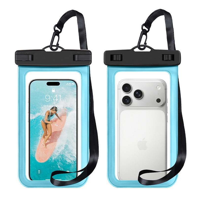 7-inch PVC Waterproof Phone Pouch With Touchscreen Compatibility Swimming Hiking Camping Kayaking Outdoor Activities