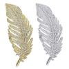 Feather Brooches with Sparkling Rhinestones Women Fashionable Pins Unisex Animal Jewelry Perfect for Party and Daily Use