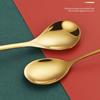 4PCS Christmas Coffee Spoons Set Gold Christmas Stainless Steel Spoon Dessert Spoon 2025 New Year Decoration for Tableware