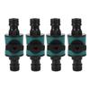 4 шт., быстрый соединитель для шланга, пластиковый герметичный переходник для садового шланга с двойной головкой для ирригационной системы