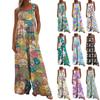 Wide Leg Overalls For Women Casual Loose Sleeveless Jumpsuits Valentine's Day Print Button Long Pant Romper Jumpsuit With Pockets
