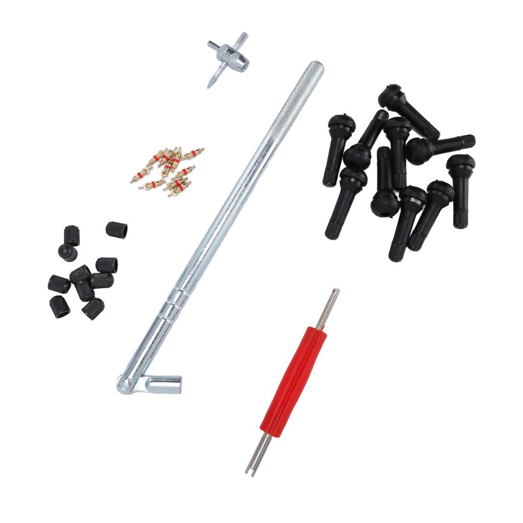 Набор для установки золотников 33 шт. Легкое использование, герметичный, ниппель клапана, комплект колпачков для клапанов для велосипеда