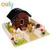 Ovly Farm Chicken Coop DIY Building Block MOC Parts Set with Chick House Animals Dog House Nest Kit Kids Gift with Manual