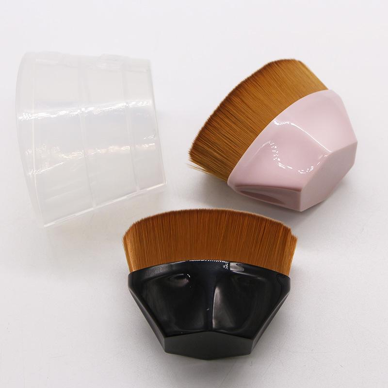 Magic Foundation Brush with Lid Petal Rhombus Makeup Brush Liquid Foundation Bb Cream Does Not Eat Powder Convenient Beauty Brush