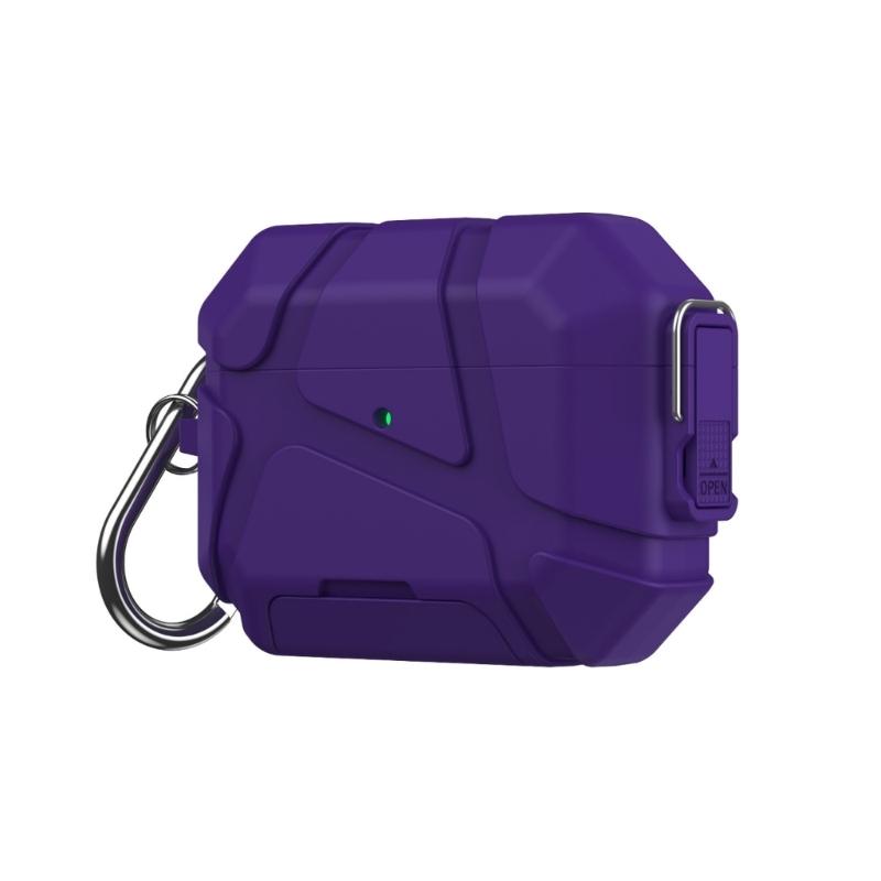 Защитный чехол для наушников с надежным замком и подставка для телефона 2 в 1 для Pods Pro3 со светодиодной индикацией зарядки