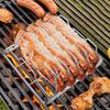 Corrosion-resistant Barbecue Roasting Rack Foldable Grill Rack Stainless Steel Rib Rack  Steak