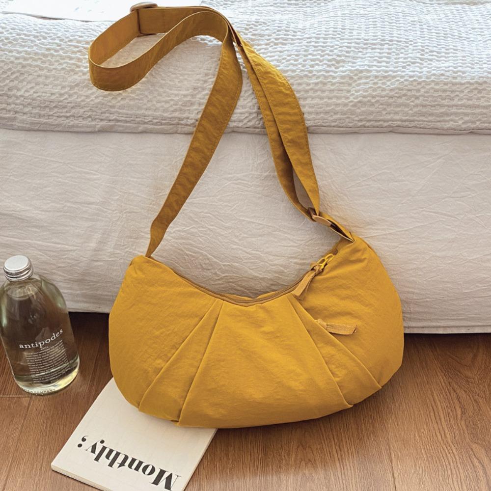 Korean Style Zipper Dumpling Bag Lightweight Sports Messenger bag Nylon Shoulder Bag Male/Female