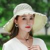 WTEMPO Складные летние шляпы от солнца из хлопка и конопли, женские простые однотонные солнцезащитные шляпы, пляжные приморские крутые шляпы с бантом