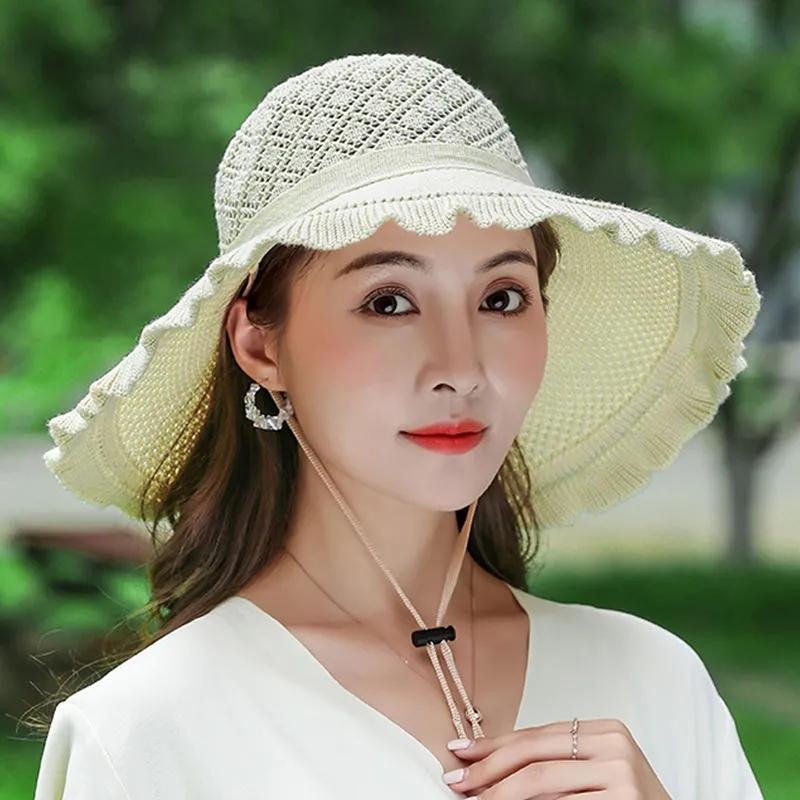 WTEMPO Складные летние шляпы от солнца из хлопка и конопли, женские простые однотонные солнцезащитные шляпы, пляжные приморские крутые шляпы с бантом