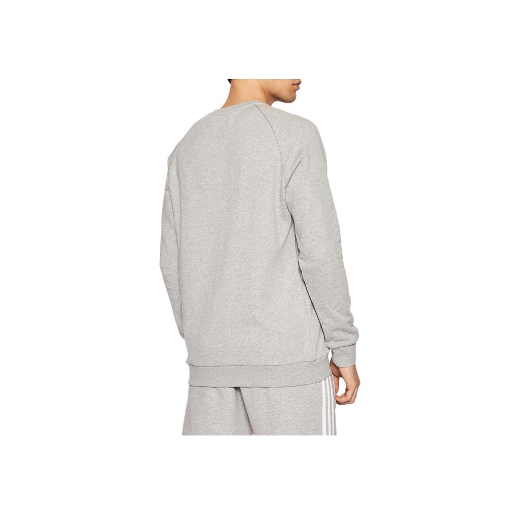 Adidas Толстовка с круглым вырезом и принтом логотипа бренда спереди, мужские топы серого цвета H06650