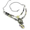 [E2534] - Gray 'Mimosas' Designer Necklace