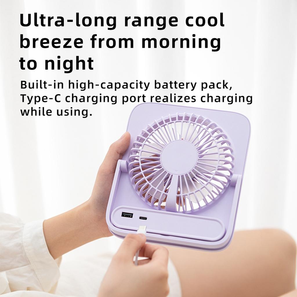 Desk Fan, Personal Fan Small Portable Table Fan And 4 Speeds, Strong Wind Personal Fan,Can Be Used As A Power Bank,Travel Indoor Outdoor Women Kids